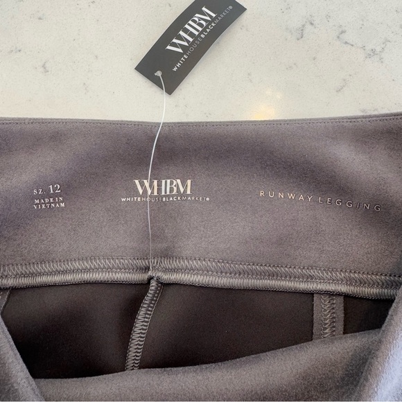 WHBM Ult Faux-Suede Runway Leggings NWT Women’s Size 12 Stormy Gray - Picture 7 of 15